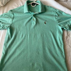 Green Custom Slim Fit Polo by Ralph Lauren